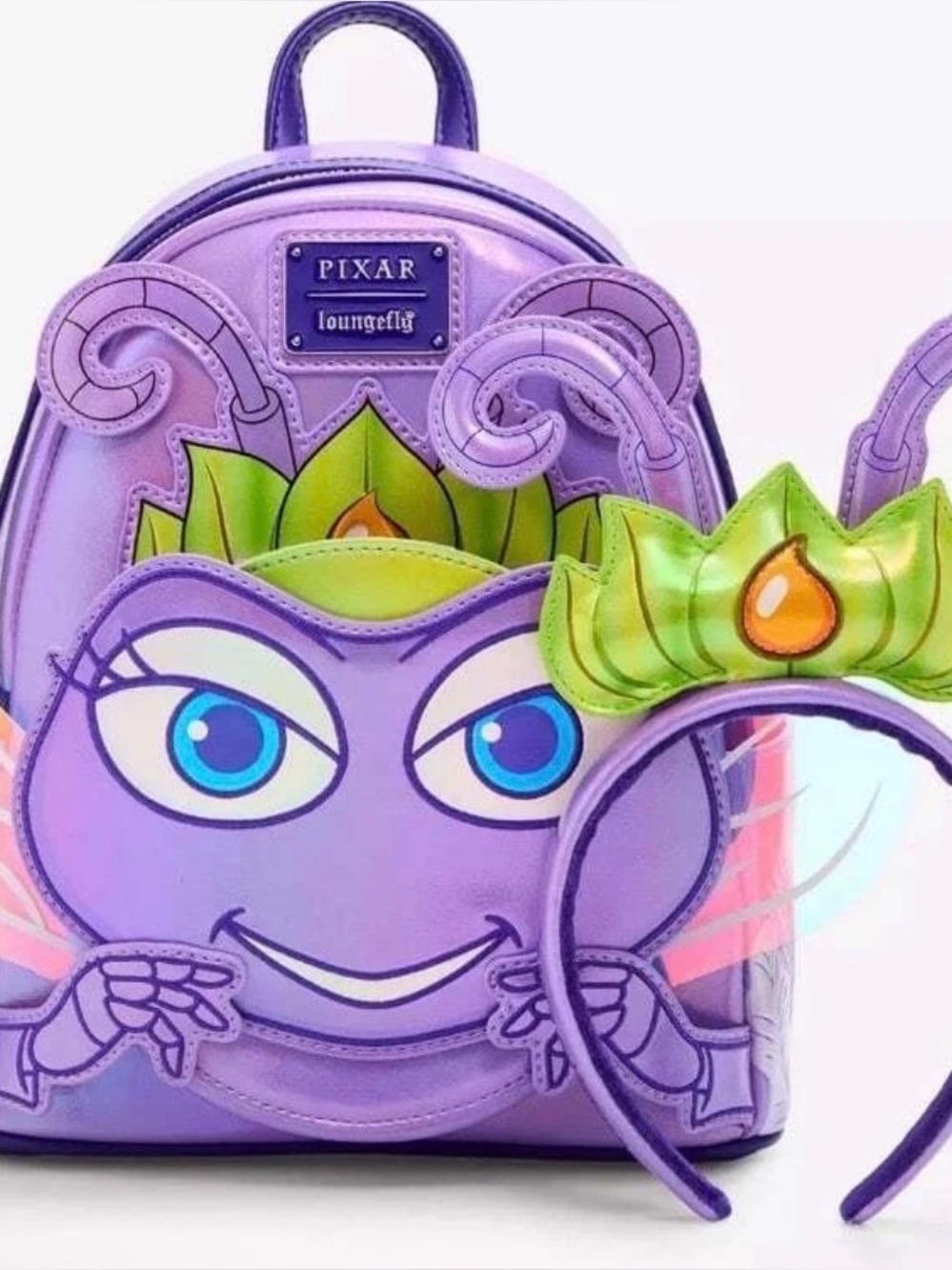 Loungefly Pixar A Bug's Life Princess Atta Headband & Backpack - original packag